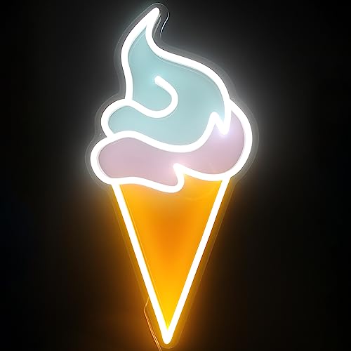 ネオンサイン LEDライト　オーダーメイド　Ice アイスクリーム　インテリア ネオンサイン LED アイスクリーム ICE CREAM 45×20㎝ 看板 USB